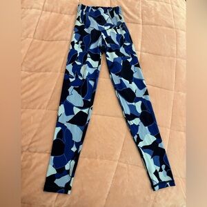 Aerie Blue and Black Patterned Leggings